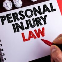 paper that has "personal injury law" written on it