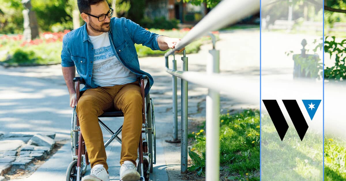 a person on a wheelchair