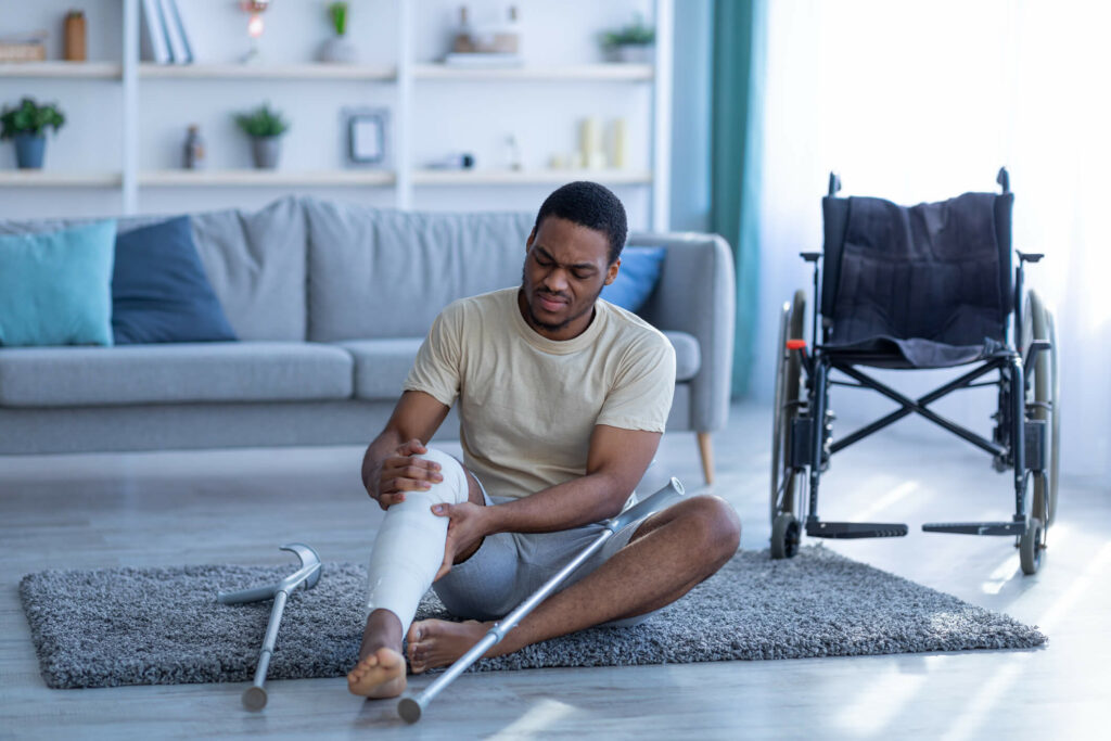 a man sitting on the floor