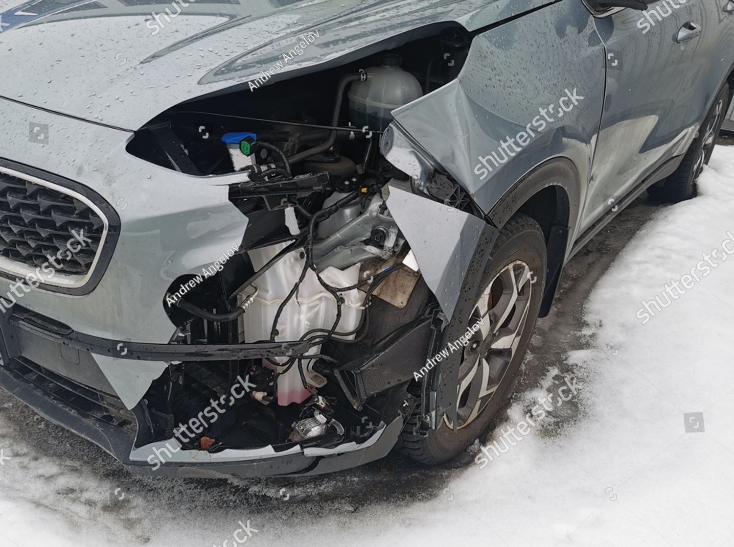 Car with dented rear bumper after accident, showing damage you face after someone slams into your bumper.