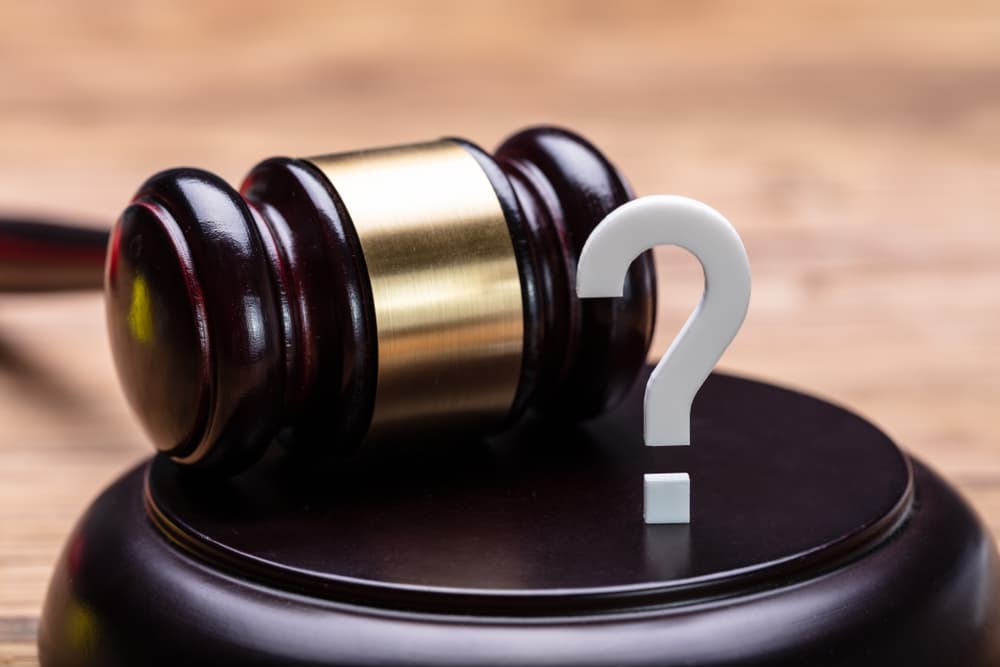 Question Mark and Judge's Gavel
